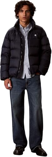 Calvin Klein Herren Ls Nylon Zip Off Hood Down Puffe Lv04rg515g Jacken (1 Stück), Blau (dunkler Saphir), L – Ansicht 4