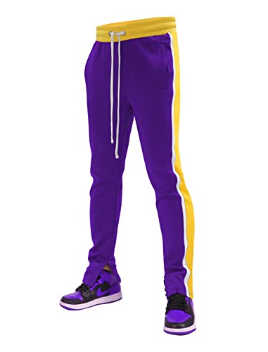 Image of SCREENSHOT Screenshotbrand Mens Hip Hop Slim Fit Track Pants - Athletic Jogger Bottom with Side Taping