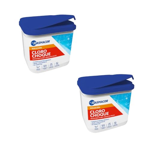 Rasmacor | Dicloro Granulado 11394 | Cloro de Choque Granulado Astral 5 kg | Disolución Rápida y Alta Estabilidad | 55% Cloro Útil | Ideal para Piscinas de Poliéster, Liner | Fluidra (2 Botes)