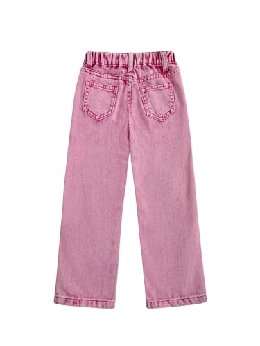 WDIRARA Toddler Girl's Star Print High Waisted Jeans Denim Pants with Pockets2