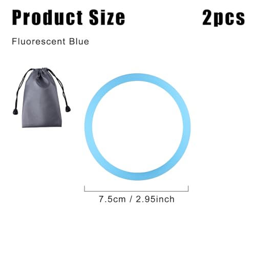 Image of Gosknor 2pcs Patellar Tendon Support Strap Knee Band (Fluorescent Blue) | Silicone Patella Knee Brace Elastic Knee Pain Strap for Basketball Running Hiking Jumpers Soccer Volleyball Sports