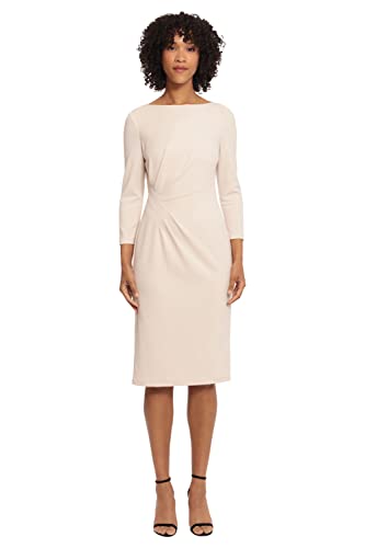Image of Maggy London Womens Scuba Crepe Pleat Tuck Waist DressDress