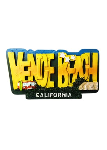 Imán decorativo Venice Beach California 3D para refrigerador miniatura 1