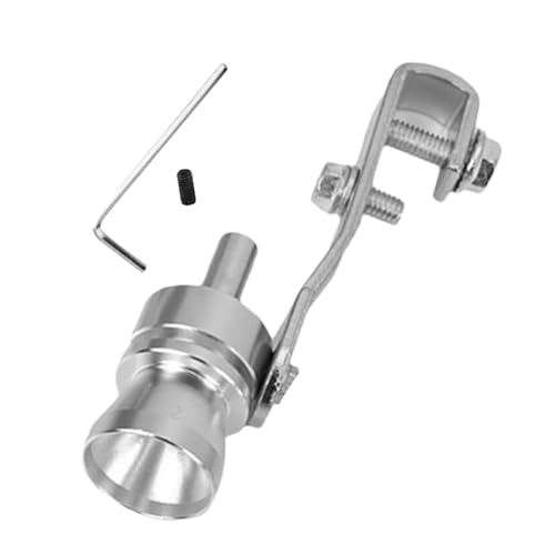 カーターボホイッスル - カータービンホイッスル、排気音エンハンサー|ポータブルエキゾーストマフラーパイプホイッスル、車のro音メーカー、ターボホイッスル、車用の偽のターボホイッスル、オートバイ、(シルバー)