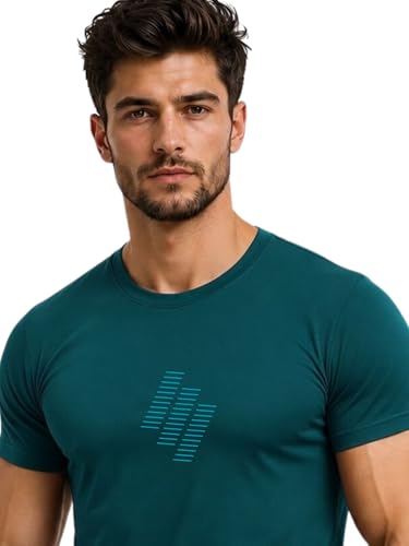 Image of 3Colors Men's Active Polyester T-Shirt | Quick Dry Gym Workout Tee | Stretch Sports Round Neck Running T-Shirt-STEPUP LINE