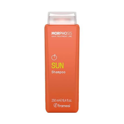 FRAMESI Morphosis SUN Shampoo, Gently Removes Chlorine and Residues of Salt and Sand, Deeply Cleanses and Hydrates Hair and Scalp, Natural Ingredients, Color Safe