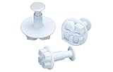 WHATWEARS 3x Hydrangea Fondant Cake Biscuit Sugarcraft Plunger Cutter Craft Mold Tool