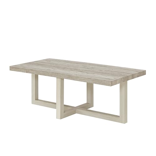 Roundhill Furniture Luno Contemporary Coffee Table, Weathered Gray and Beige by Roundhill Furniture - Used condition - Image 7