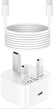 2Pack 20W PD USB C Charger Plug with USB C to C Charging Cable