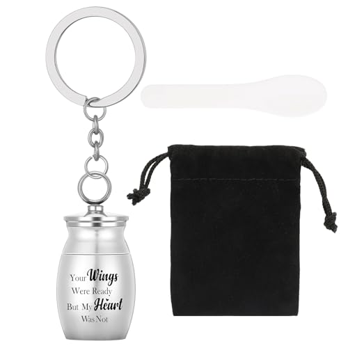 Bestomrogh 1 mini urna per cremazione piccole urne ricordo in acciaio inox porta ceneri commemorative gioielli per animali domestici umani