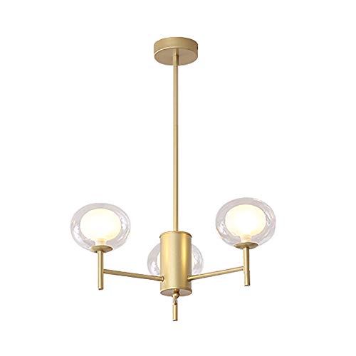 Lustre spoutnik doré à 6 têtes G9 pour remplacer un vieux plafonnier