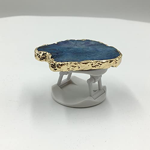 Crystal Phone Grip & Stand Clear Druzy Healing Natural Stone Crystal Phone Accessory (Blue) #TOP4
