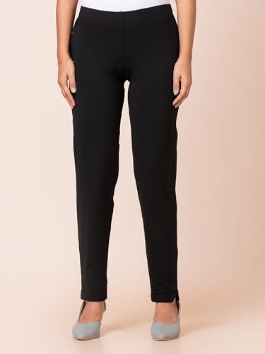 Image of Ruby Cotton Lyrcra Blend Copper Collection Straight Pants | Perfect Blend of Style and Comfort | Professional and Casual Wear #1