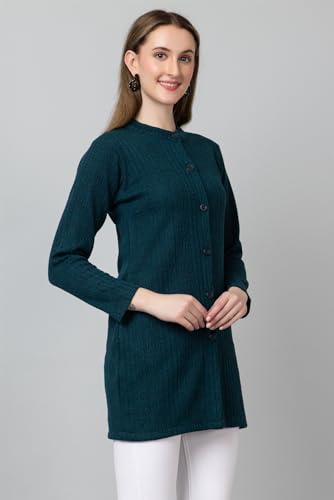 Image of HIFZAA Womens Woolen Long Cardigan Sweater for Women Winter wear for Ladies M to 4XL
