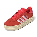 adidas Women's VL Court Bold Sneaker, Bright Red/Bliss Pink/Cloud White, 8