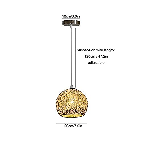 Plafonnier éclairage suspendu E27 et lustre suspension réglable en aluminium - 5