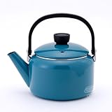 富士ホーロー 広口 ケトル 2.0L スモークブルー ガス火 IH対応 琺瑯 やかん