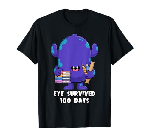 Eye Survived 100 Days Easy Monster Tee