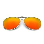 Lunettes De Conduite De Nuit Clip De Vision Nocturne Jour Polaris¨¦ Sur LesLunettes De Soleil ¨¤ Verres Protection UV Anti-Reflets Pour Femmes Hommes Conduite En Voyageant Ext¨¦rieur Sport-Orange