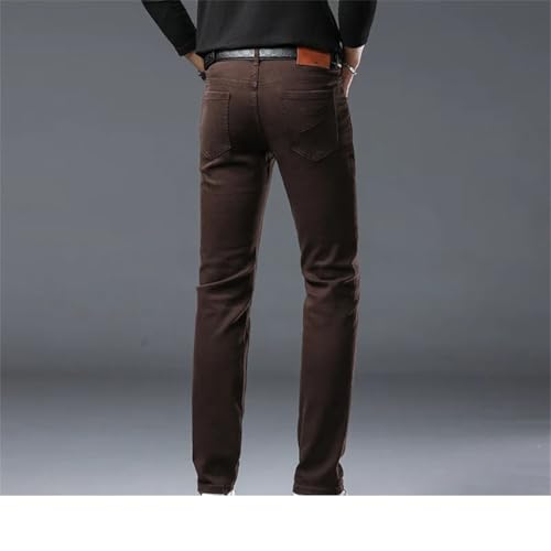 Men's Embroidery Slim Fit Small Straight Tube Denim Long Pants4