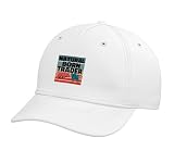 Natural Born Trader Stock Analyst Option Trading Investing Adjustable Printed Baseball Hat, White