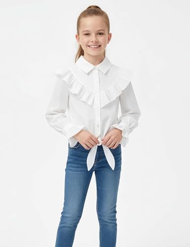 Image of Girls Sleeveless Plaid Button Down Shirt Summer Crop Tops Tie Knot Ruffle Sleeve Shirt Blouse 3-12Y