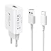 Produktbild Ladegerät Typ C Kabel, Schnellladegerät für Samsung Galaxy S24 FE 5G S23 S22 S21 S20 S10 S9 S8 A54 A53 A52 A51 A35 A25 A16 A15 A05s A04s Fast Charger USB C Schnellladekabel Ladekabel von Samsung