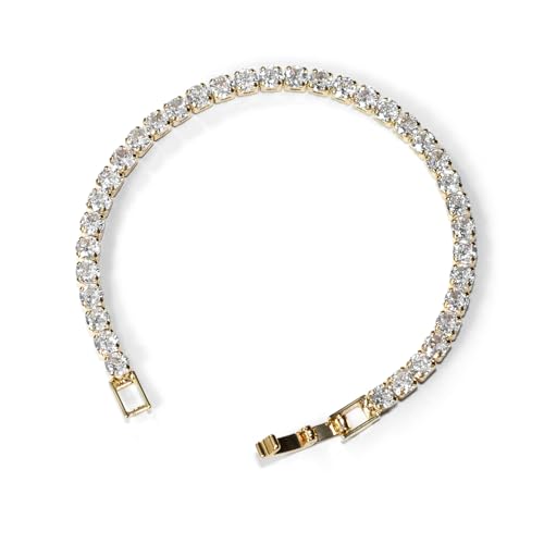 Gold Bracelets for Women,14k Gold Bracelets for Women with Cubic Zirconia, Tennis Bracelets，Gold Bracelets Gift