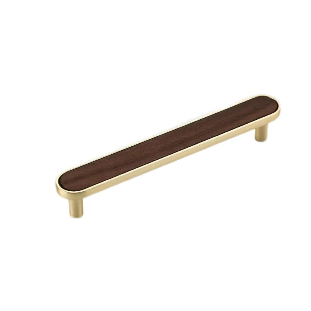 Boutons carrés en noyer 128mm poignée de meuble en bois pour tiroir et placard