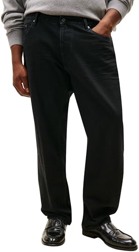Tommy Hilfiger Vaqueros Hombre Bona Relaxed Fit, Negro (Bona Black), 36W/40L