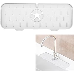 Grifo Fregadero Gotea EODKSE Protector contra Salpicaduras de Cocina, Alfombrilla de Silicona para Grifo, Alfombrilla de Silicona Absorbente para Fregadero de Cocina, Bandeja de Goteo para Cocina, Fregadero