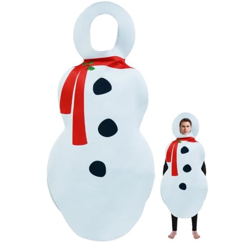 Déguisement de bonhomme de neige adulte confortable pour fêtes de Noël