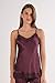 Intimissimi Woman's Lace and Silk Top in Burgundy, Size M