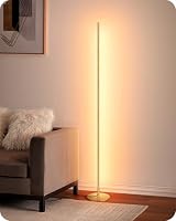 EDISHINE LED Floor Lamp, 146cm Minimalist Dimmable Standing Lamp, Gold