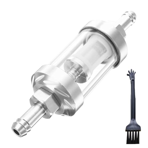 Filtro De Combustible Para Motocicletas,Filtro De Aceite De Gasolina,Filtro en Línea De Motor De Petróleo Crudo Gasolina Combustible De Vidrio De Cromo Universal,Universal 8mm Filtro de combustible