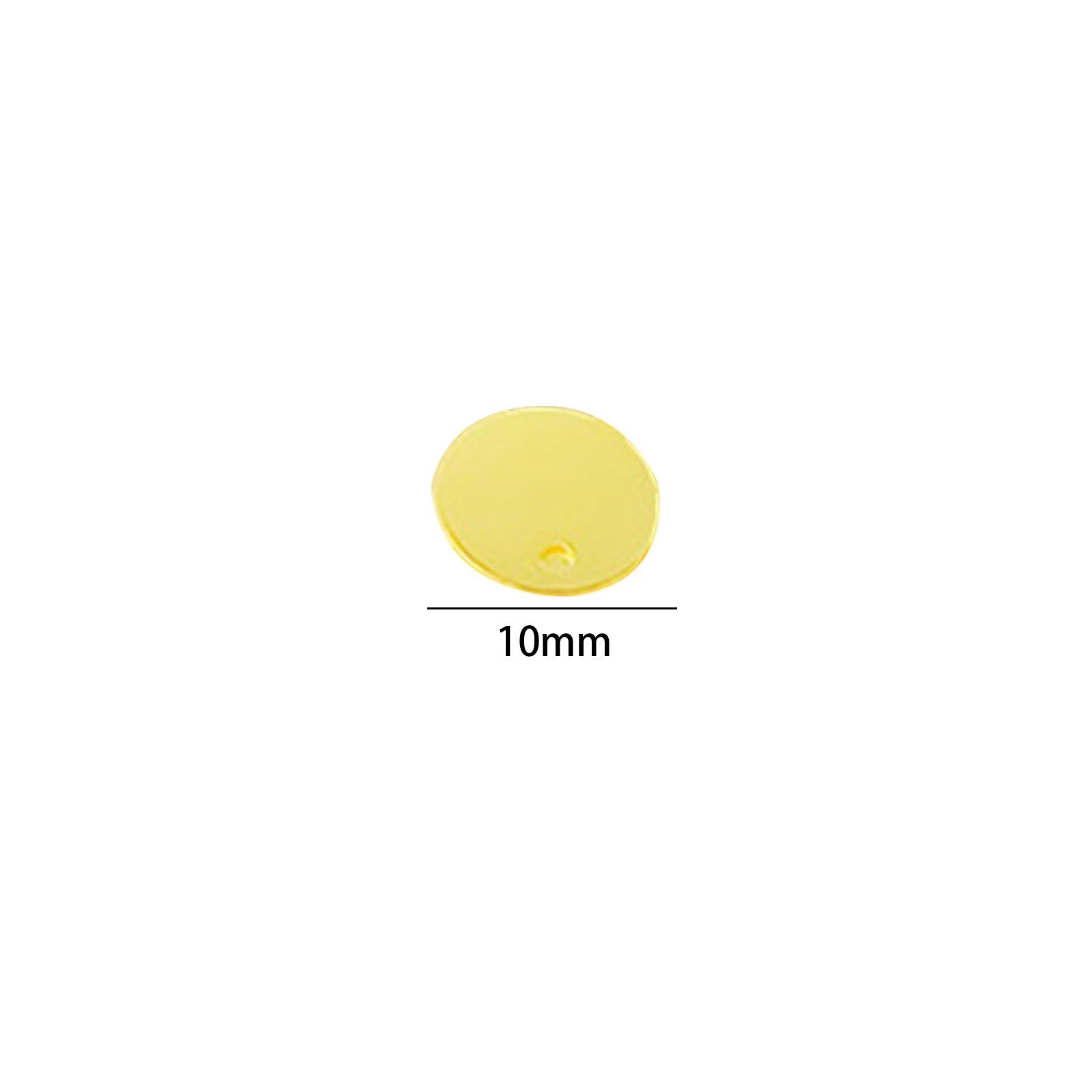 Flat Round Sequin Paillettes, Plastic Loose Sequins, Yellow Shiny Sequins Iridescent Spangles for Crafts Scrapbooking - Image 4