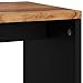 QZZCED Industrial Side Table with Storage, Solid Mango Wood Top and Black Frame for Living Room Bedroom Hallway Brown, 12.2 x 15.7 x 18.1 in