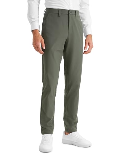CRZ YOGA Men's All Day Golf Pants 34W x 34L Light Army Green