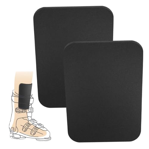 Espinilleras para Protectores de esquí, 2 uds., Almohadillas de Gel para Protectores de esquí, espinilleras Gruesas cortables para Deportes de Snowboard, protección Acolchada
