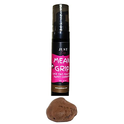 Just Brys Mean Grip Lace Tint Melting Hair Mousse- Sweet Caramel - Medium Brown Tint Mousse (Sweet Caramel - Medium Brown Mousse)