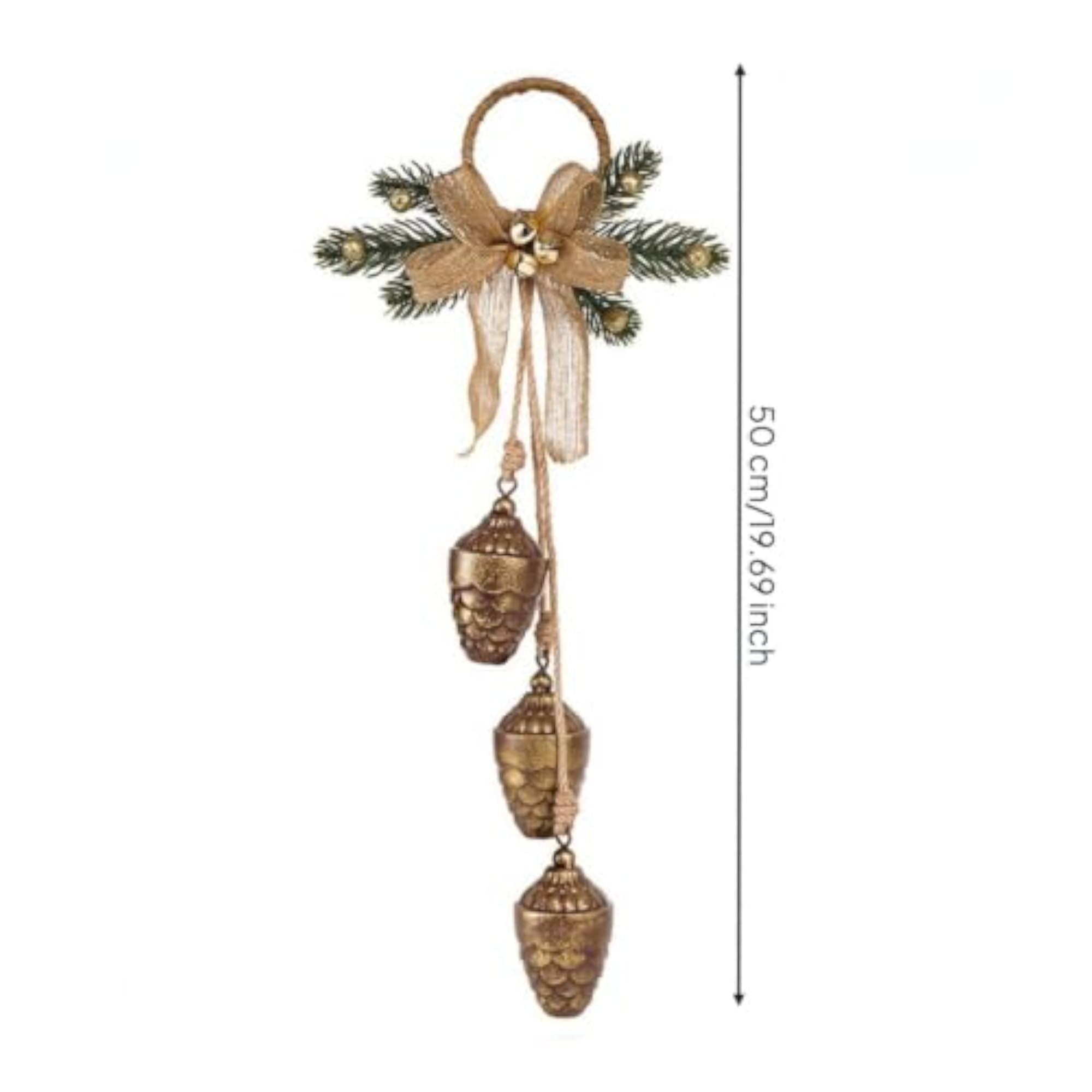 Hanging Ornament with Rope Loop, Artisan Metal Ornament