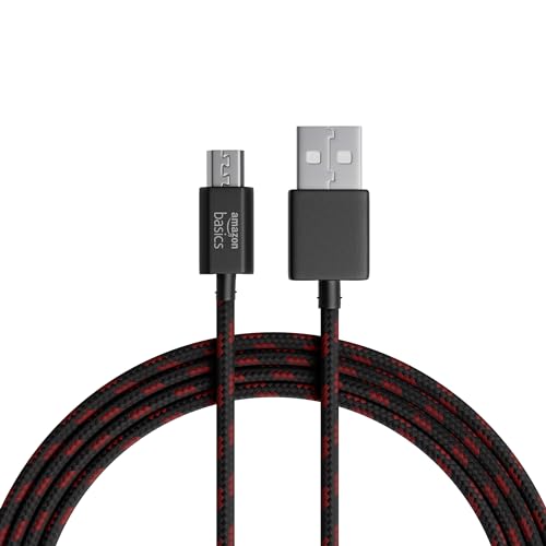 amazon basics Type A to Micro USB Braided Cable | 3A/18W Fast Charging and 480 Mbps Data Transfer...