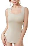 PRESSLIM(プレスリム) シームレス 細リブ ブラトップ カップ付き (Lサイズ/サンドベージュ) レディース タンクトップ キャミソール ノンワイヤー 締め付けない インナー
