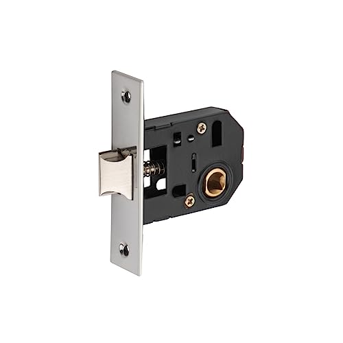 Image of SARDAR KROM Black Silver Door Lock for Main Door /Mortise Door Lock Set /3 Brass Keys /Bedroom Door Lock /Handle Lock for Home /Office /Hotel (for Bathroom (No Keys))