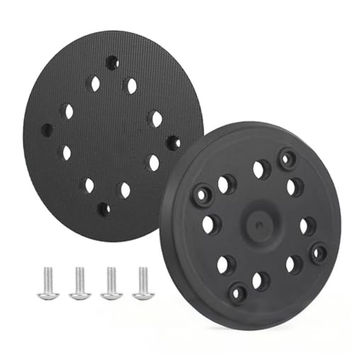 Klett-Schleifteller 125 mm für Bosch Exzenterschleifer PEX 270 A und PEX 270 AE, Schleifplatte mit 8 Löchern und 4 Augen, Ersatzteile für Schleifer, Hook und Loop, langlebig und Einfach