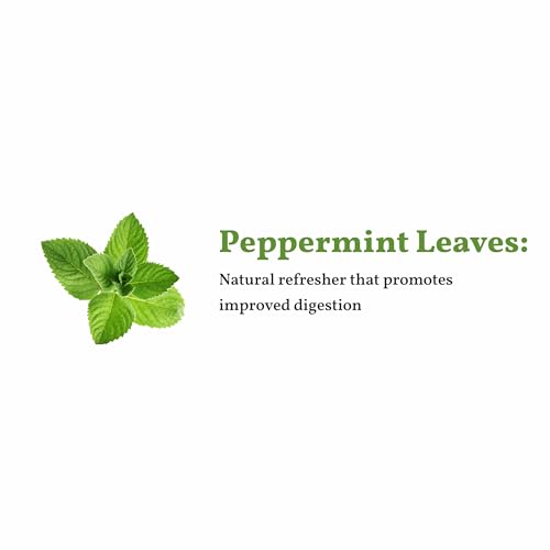 Sancha Tea Boutique, Peppermint Tea, Caffeine Free Herbal Tisane, 25 Pyramid Bags, Real Peppermint Leaves