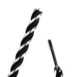 1' x 18' Auger Drill Bit with SDS Plus Shank for Wood,Tri Flute Ship Auger Long Drill Bit for Soft and Hard Wood,Tree Stump,Plastic,Drywall and Composite Materials