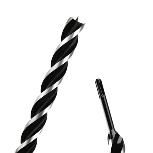 1" x 18" Auger Drill Bit with SDS Plus Shank for Wood,Tri Flute Ship Auger Long Drill Bit for Soft and Hard Wood,Tree Stump,Plastic,Drywall and Composite Materials by WOBLLMX - Used condition - US$26.16