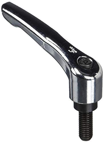 Image of Kipp 06460-2086X20 Zinc Adjustable Handle with M8 External Thread, Modern Design Style, Steel Components, Metric, High-Polish Chromium-Plated Finish, Size 2, 20 mm Screw Length