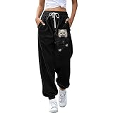 mädchen Sporthose Sweatpants Stoffhosen Slim Fit Yogahosen Freizeithosen Pyjamahose Atmungsaktiv GroßE GrößEn Pluderhose Pumphose Sweathose Düne Wanderhose Outdoorhose mit Taschen für Gym Jogger Yoga